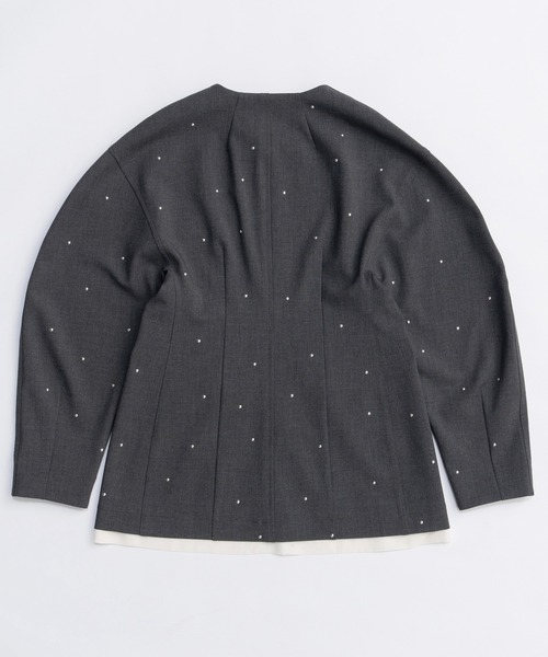 Studs Hour Glass Worsted Zip Jacket/スタッズアワーグラスジップ