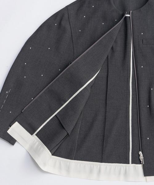 MAISON SPECIAL（メゾンスペシャル）の「Studs Hour Glass Worsted Zip
