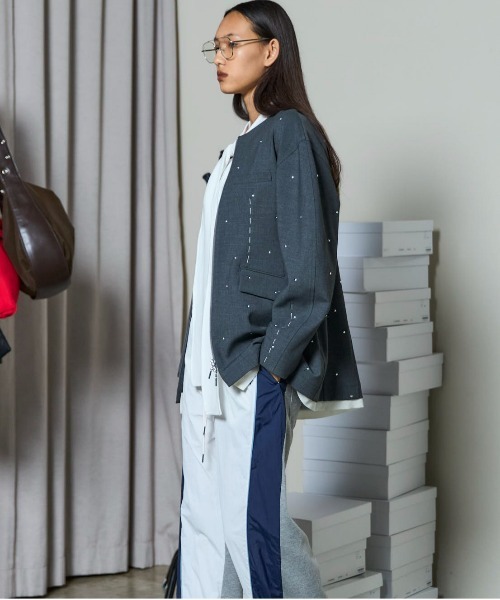 MAISON SPECIAL（メゾンスペシャル）の「Studs Hour Glass Worsted Zip
