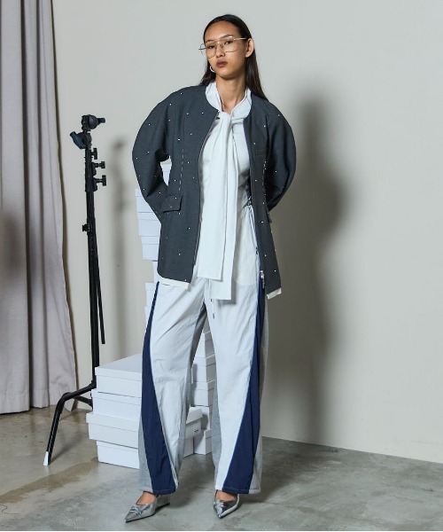 MAISON SPECIAL（メゾンスペシャル）の「Studs Hour Glass Worsted Zip