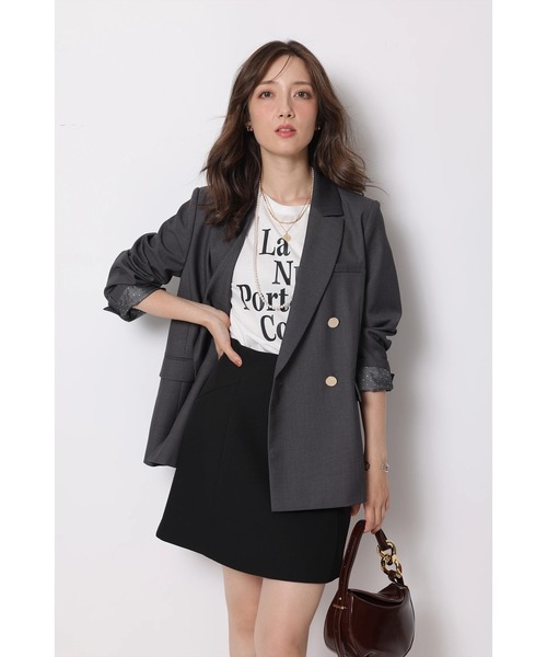 Apuweiser-riche（アプワイザーリッシェ）の「ピン付テーラージャケット（その他アウター・レディース・グレー/ブラック・2/1）」の5枚目の写真