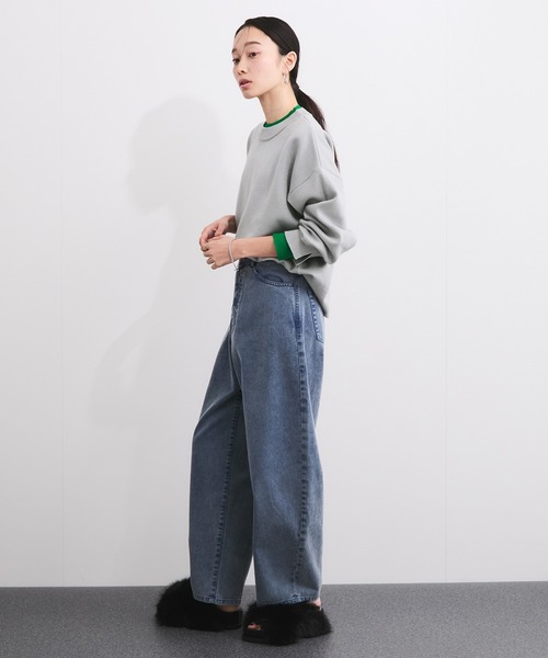 LE CERCLE par rope'（ルセルクルパーロペ）の「《追加》レイヤード風スウェットライクニットプルオーバー（ニット/セーター・レディース・ブラック系その他/ライトグレー/ブルー系その他/ベージュ系その他/チャコールグレー・FREE）」の11枚目の写真