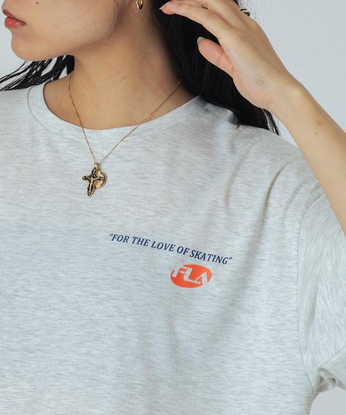 ROSE BUD(ローズバッド)の「(CREOLME)LOGO H/S TEE(Tシャツ/カットソー・レディース・グレー/ブラック/ホワイト・ONE SIZE)」の18枚目の写真