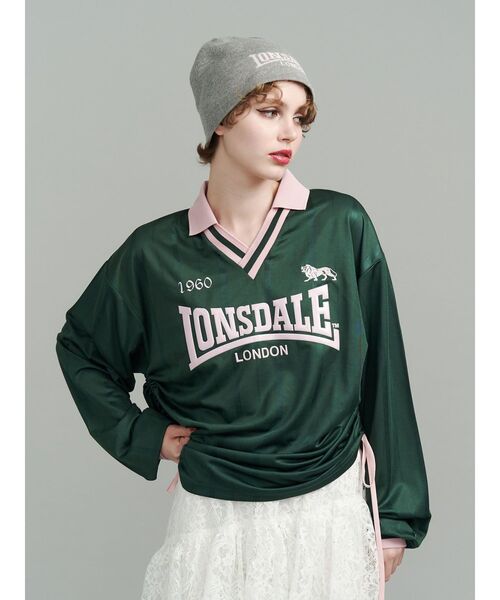 jouetie（ジュエティ）の「【LONSDALE×jouetie】ロゴユニフォームトップス（Tシャツ/カットソー・レディース・アイボリー/グリーン/ネイビー・MEDIUM）」の3枚目の写真