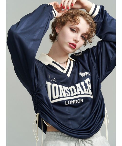 jouetie（ジュエティ）の「【LONSDALE×jouetie】ロゴユニフォームトップス（Tシャツ/カットソー・レディース・アイボリー/グリーン/ネイビー・MEDIUM）」の21枚目の写真