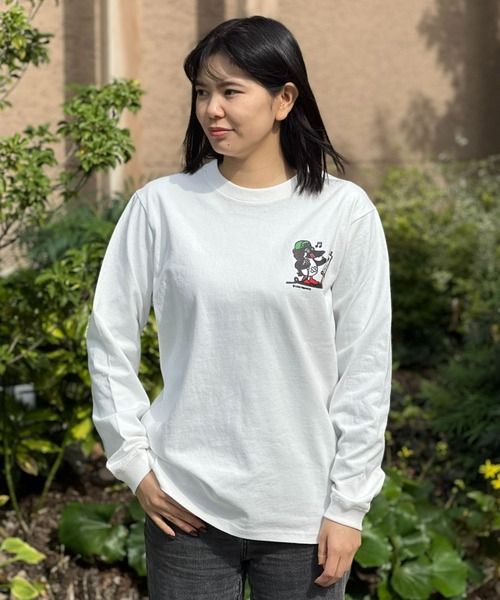 CHUMS(チャムス)の「【CHUMS】かせきさいだぁ アラカルト2 Brushed L/S T(Tシャツ/カットソー・メンズ・ブラック/ホワイト・LARGE/MEDIUM/X-LARGE)」の1枚目の写真