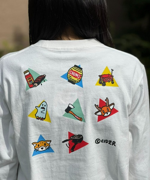 CHUMS(チャムス)の「【CHUMS】かせきさいだぁ アラカルト2 Brushed L/S T(Tシャツ/カットソー・メンズ・ブラック/ホワイト・LARGE/MEDIUM/X-LARGE)」の6枚目の写真