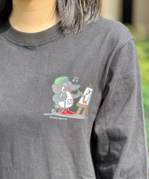 CHUMS(チャムス)の「【CHUMS】かせきさいだぁ アラカルト2 Brushed L/S T(Tシャツ/カットソー・メンズ・ブラック/ホワイト・LARGE/MEDIUM/X-LARGE)」の8枚目の写真