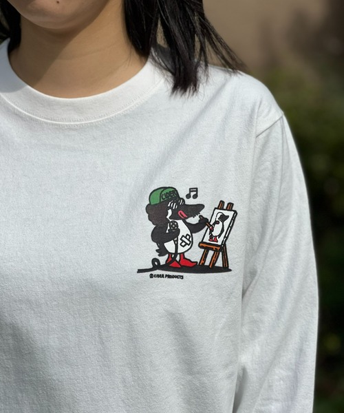CHUMS(チャムス)の「【CHUMS】かせきさいだぁ アラカルト2 Brushed L/S T(Tシャツ/カットソー・メンズ・ブラック/ホワイト・LARGE/MEDIUM/X-LARGE)」の5枚目の写真