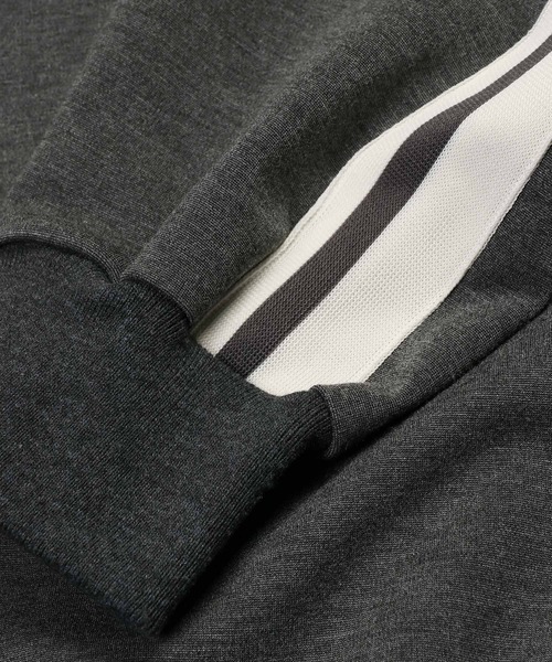 The DUFFER of ST.GEORGE（ザダファーオブセントジョージ）の「【WEB限定アイテム】SETUP SIDE LINE TRACK JACKET：セットアップ サイドライン トラックジャケット（ジャージ・メンズ・チャコールグレー/ブラック・X-LARGE/LARGE/MEDIUM/SMALL）」の7枚目の写真