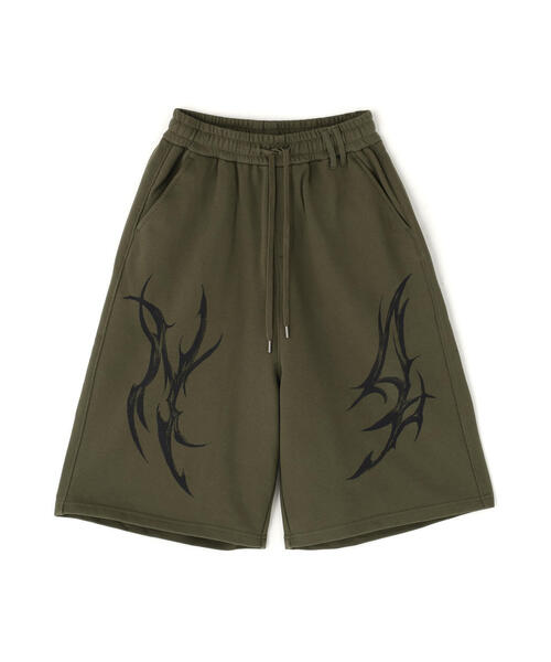 NOT4NERD(ノットフォーナード)の「NOT4NERD/ノットフォーナード/Tribal Bermuda Sweat Shorts(スウェットパンツ・メンズ・チャコールグレー/カーキ・M/L)」の3枚目の写真