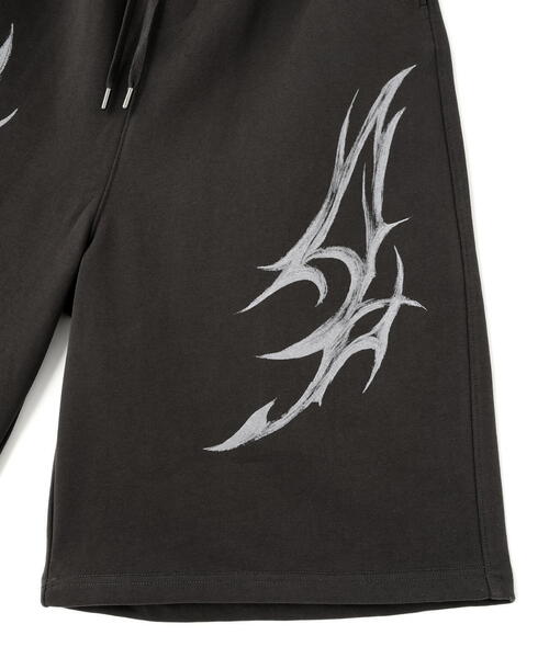 NOT4NERD(ノットフォーナード)の「NOT4NERD/ノットフォーナード/Tribal Bermuda Sweat Shorts(スウェットパンツ・メンズ・チャコールグレー/カーキ・M/L)」の12枚目の写真