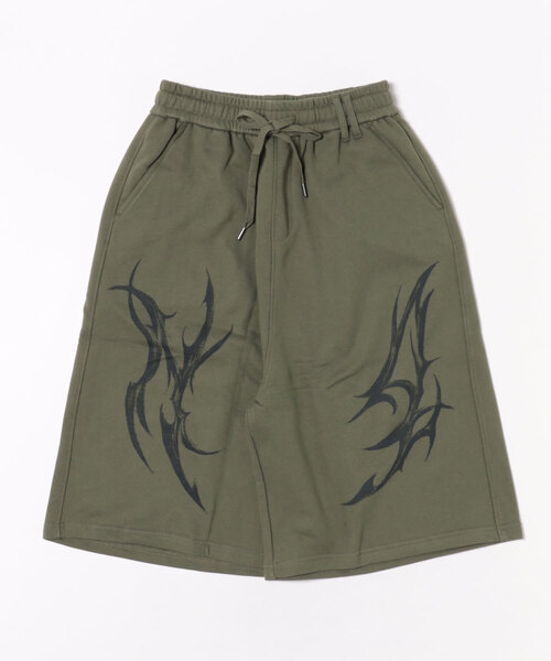 NOT4NERD(ノットフォーナード)の「NOT4NERD/ノットフォーナード/Tribal Bermuda Sweat Shorts(スウェットパンツ・メンズ・チャコールグレー/カーキ・M/L)」の18枚目の写真