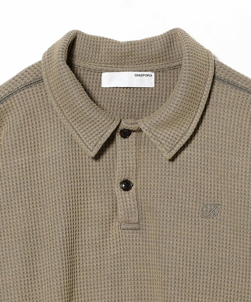 セール】Diaspora Skateboards / Waffle L/S Polo（ポロシャツ