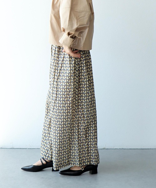 Jines（ジネス）の「Deveauxジオメトリックプリント スーパーワイドパンツ（その他パンツ・レディース・グレー/ブラウン・38）」の17枚目の写真