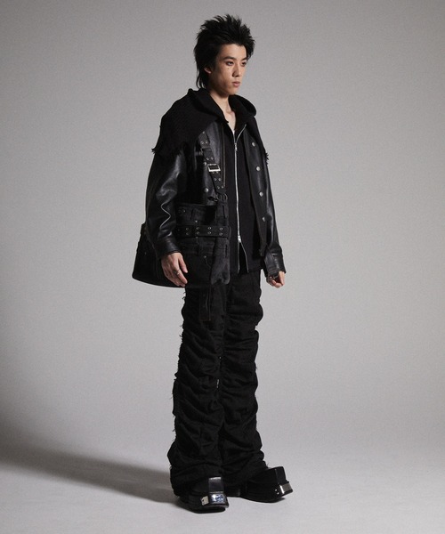 GRANCY】Shirred Damage design Cotton Pants / シャーリング