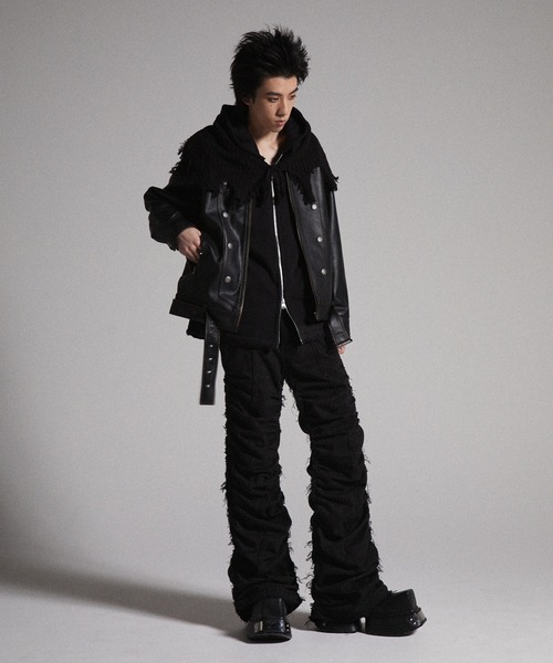 GRANCY】Shirred Damage design Cotton Pants / シャーリング