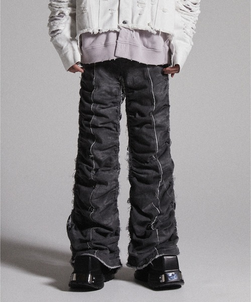 GRANCY】Shirred Damage design Cotton Pants / シャーリングダメージ