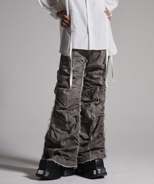 GRANCY】Shirred Damage design Cotton Pants / シャーリング