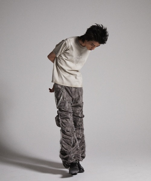 GRANCY】Shirred Damage design Cotton Pants / シャーリング