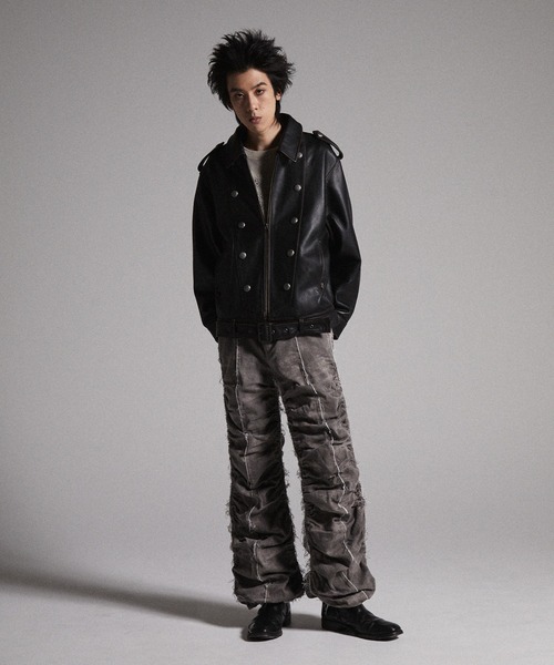 GRANCY】Shirred Damage design Cotton Pants / シャーリング