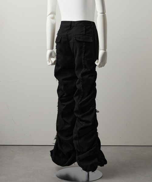 【GRANCY】シャーリングダメージデザインコットンパンツ Mサイズ GRANCY】Shirred Damage design Cotton Pants / シャーリング