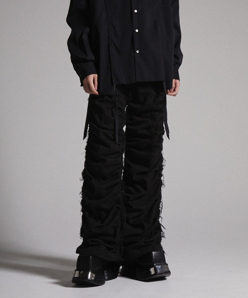 GRANCY】Shirred Damage design Cotton Pants / シャーリング