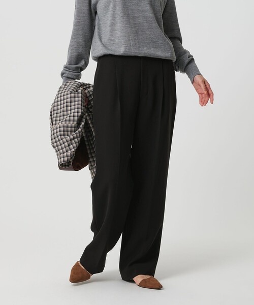 (6)H beauty & youth ワイドストレートパンツ タックワイドストレート パンツ