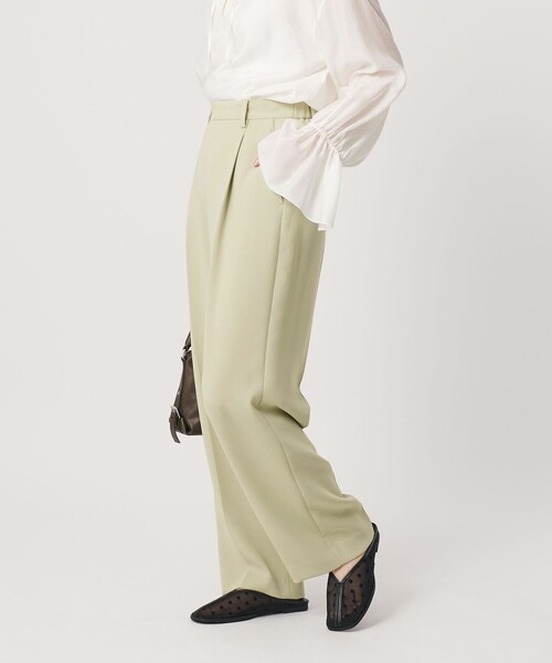 BEAUTY&YOUTH UNITED ARROWS（ビューティーアンドユースユナイテッドアローズ）の「タックワイドストレートパンツ ウォッシャブル（その他パンツ・レディース・ブラック/オフホワイト/ダークブラウン/ライム・XS/M/L/S）」の10枚目の写真