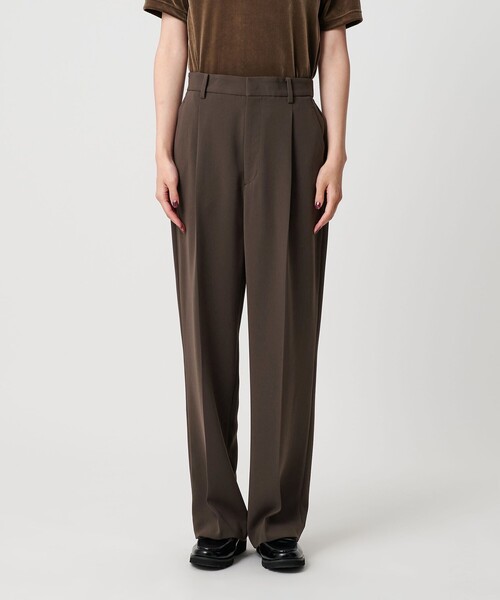 BEAUTY&YOUTH UNITED ARROWS（ビューティーアンドユースユナイテッドアローズ）の「タックワイドストレートパンツ ウォッシャブル（その他パンツ・レディース・ブラック/オフホワイト/ダークブラウン/ライム・XS/M/L/S）」の18枚目の写真