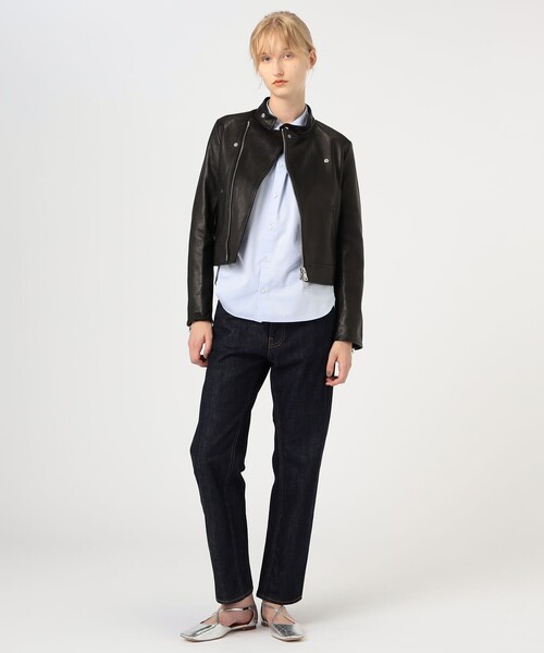 ま*み様 TOMORROWLAND MACPHEE ライダース ラムレザー ライダースジャケット（ライダースジャケット）｜MACPHEE