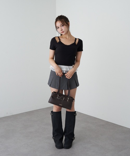 RAY CASSIN（レイカズン）の「ベルト付ショルダーバッグ（ショルダーバッグ・レディース・ブラック/ブラウン/キャメル・FREE）」の14枚目の写真