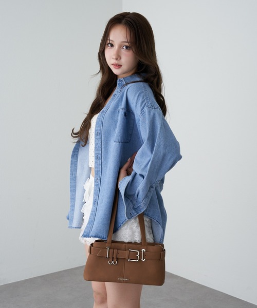 RAY CASSIN（レイカズン）の「ベルト付ショルダーバッグ（ショルダーバッグ・レディース・ブラック/ブラウン/キャメル・FREE）」の18枚目の写真