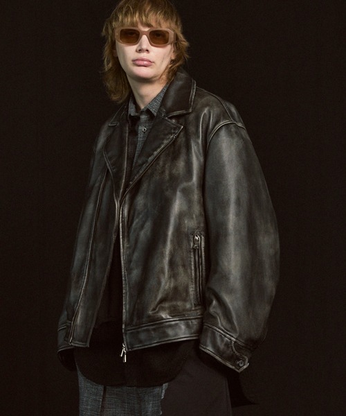 23AW ウォッシュドレザーシングルジャケット　メゾンスペシャル 23AW ウォッシュドレザーシングルジャケット メゾンスペシャル