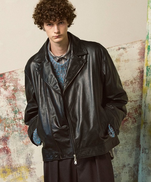 MAISON SPECIAL(]XyV)́sUNISEXtSheep Leather Tailored Double Rider Jacket/V[vU[e[[h_uC_[XWPbgyMAISON SPECIAL/]XyVz(C_[XWPbg)