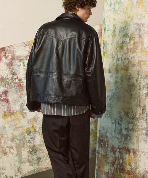 メゾンスペシャル シープレザー ダブルライダースジャケット MAISON SPECIAL（メゾンスペシャル） 革ジャン ライダース 「UNISEX