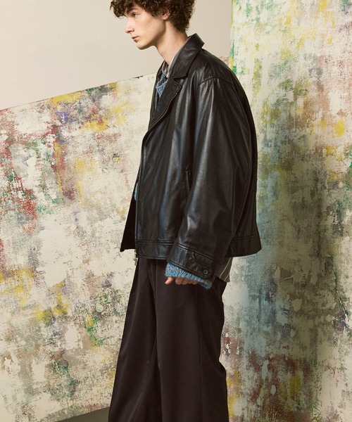 UNISEX》Sheep Leather Tailored Double Rider Jacket/シープレザー