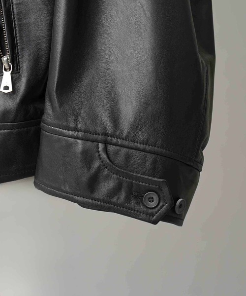 UNISEX》Sheep Leather Tailored Double Rider Jacket/シープレザー