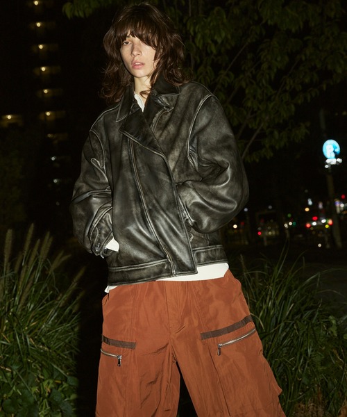 UNISEX》Sheep Leather Tailored Double Rider Jacket/シープレザー