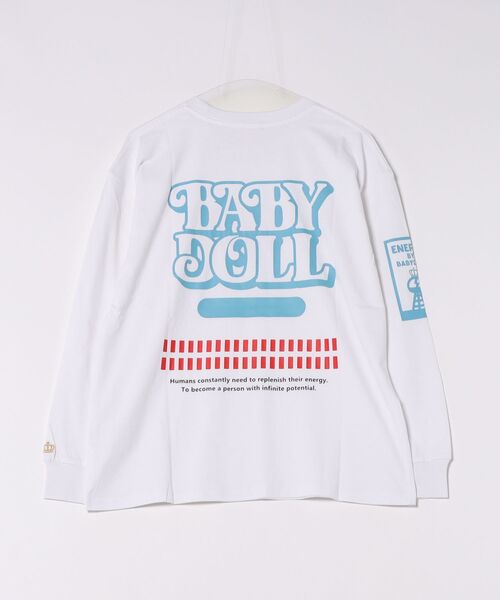 BABYDOLL(ベビードール)の「親子お揃い BOXロゴロンT 0852A(Tシャツ/カットソー・レディース・ライトグリーン系1/ホワイト・L/M)」の3枚目の写真