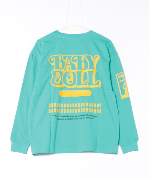 BABYDOLL(ベビードール)の「親子お揃い BOXロゴロンT 0852A(Tシャツ/カットソー・レディース・ライトグリーン系1/ホワイト・L/M)」の5枚目の写真