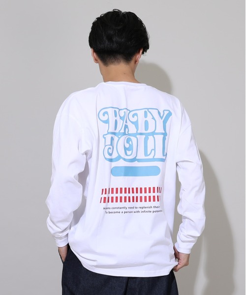 BABYDOLL(ベビードール)の「親子お揃い BOXロゴロンT 0852A(Tシャツ/カットソー・レディース・ライトグリーン系1/ホワイト・L/M)」の7枚目の写真