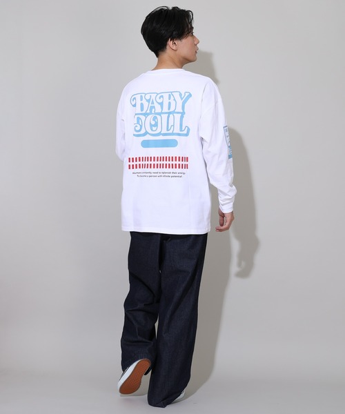 BABYDOLL(ベビードール)の「親子お揃い BOXロゴロンT 0852A(Tシャツ/カットソー・レディース・ライトグリーン系1/ホワイト・L/M)」の9枚目の写真