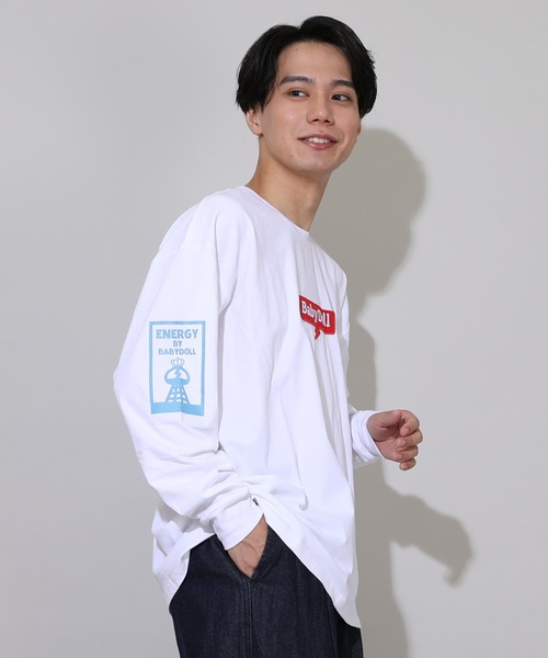 BABYDOLL(ベビードール)の「親子お揃い BOXロゴロンT 0852A(Tシャツ/カットソー・レディース・ライトグリーン系1/ホワイト・L/M)」の11枚目の写真
