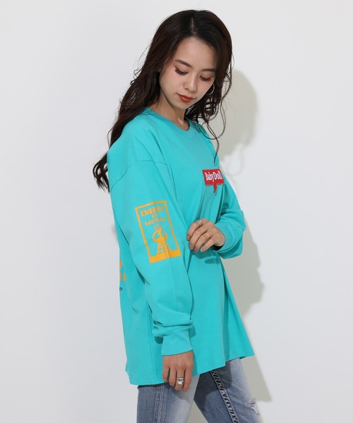 BABYDOLL(ベビードール)の「親子お揃い BOXロゴロンT 0852A(Tシャツ/カットソー・レディース・ライトグリーン系1/ホワイト・L/M)」の16枚目の写真