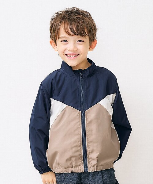 apres les cours（アプレレクール）の「ウィンドブレーカー（ナイロンジャケット・キッズ・ネイビー/ピンク・80/90/100/110/120/130/140）」の2枚目の写真