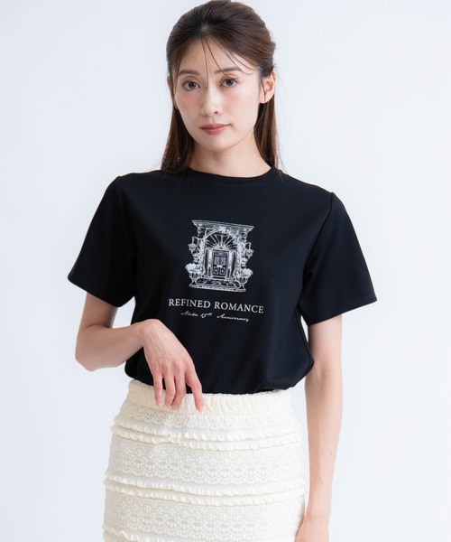 NOELA(ノエラ)の「ロゴエンブレムTシャツ(Tシャツ/カットソー・レディース・オフホワイト/ブラック・フリー)」の3枚目の写真