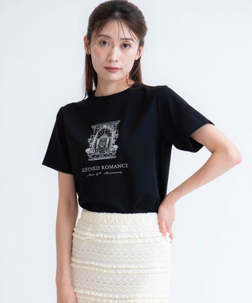 NOELA(ノエラ)の「ロゴエンブレムTシャツ(Tシャツ/カットソー・レディース・オフホワイト/ブラック・フリー)」の5枚目の写真