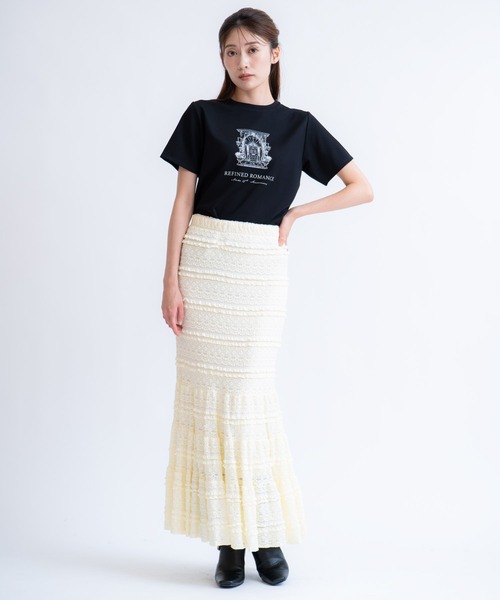 NOELA(ノエラ)の「ロゴエンブレムTシャツ(Tシャツ/カットソー・レディース・オフホワイト/ブラック・フリー)」の7枚目の写真