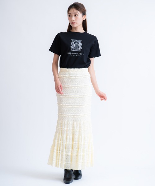 NOELA(ノエラ)の「ロゴエンブレムTシャツ(Tシャツ/カットソー・レディース・オフホワイト/ブラック・フリー)」の8枚目の写真